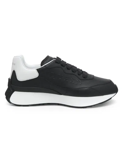 ALEXANDER MCQUEEN MEN'S SPRINT RUNNER LEATHER LOW-TOP SNEAKERS