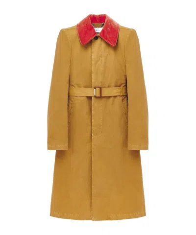 ALEXANDER MCQUEEN MEN'S STACKED SHOULDER RAINCOAT IN SAND