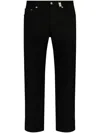 Alexander Mcqueen Skull Detailed Straight-leg Jeans In Black