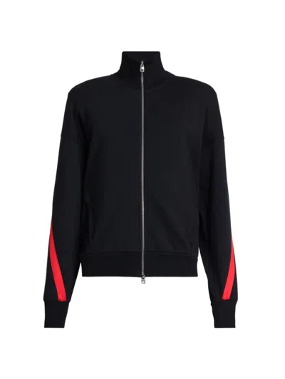 Alexander Mcqueen Men's Striped Cotton Track Jacket In Black