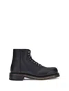 Alexander Mcqueen Chunky Sole Round Toe Studded Ankle Boots