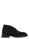 Alexander Mcqueen Lace-up Suede Boots In Black