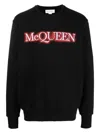Alexander Mcqueen Spray Effect Logo Sweatshirt In Black,mix