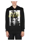 Alexander Mcqueen Logo-print Long-sleeved Hoodie In Black