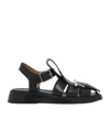Alexander Mcqueen Men's T-bar Caged Sandal In Black In Black