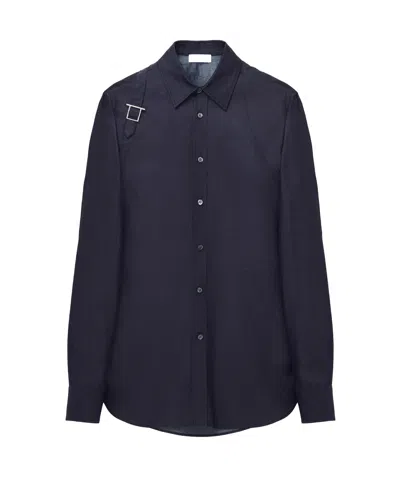 ALEXANDER MCQUEEN ALEXANDER MCQUEEN T-BAR HARNESS DENIM SHIRT