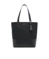 Alexander Mcqueen Mcqueen T-bar Canvas Shopper In Black