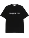 Alexander Mcqueen Logo Cotton T-shirt In Black