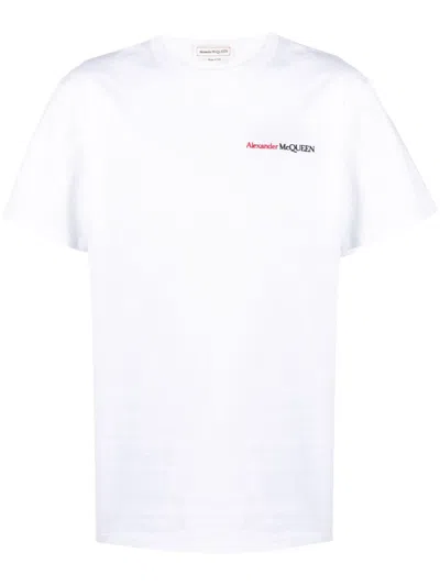 Alexander Mcqueen Men T-shirt With Print In White