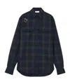 Alexander Mcqueen Men's Tartan T-bar Harness Overshirt In Black/navy/green In Blue