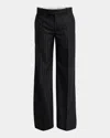 Alexander Mcqueen Mcqueen Stripe Tailored Wool Trousers In Nero/nero