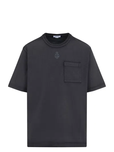 ALEXANDER MCQUEEN MEN'S TWO-TONE COTTON T-SHIRT | SIZE MEDIUM | 815068QTAC6 COLOR 0548