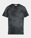 Alexander Mcqueen Skull Embroidered Tie-dye T-shirt In Black