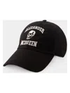 Alexander Mcqueen Embroidered Cotton-twill Baseball Cap In Black