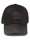 Alexander Mcqueen Men's "varsity Skull" Cap In Black