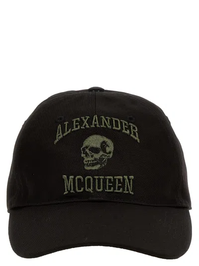 Alexander Mcqueen Men's Varsity Skull Cap In Gold