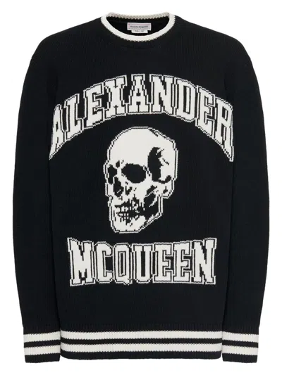 ALEXANDER MCQUEEN MEN'S VARSITY SWEATER