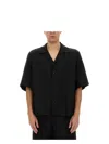 Alexander Mcqueen Camp Collar Hawaiian Black Viscose Shirt