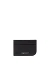 Alexander Mcqueen Black Leather Card Holder In Black