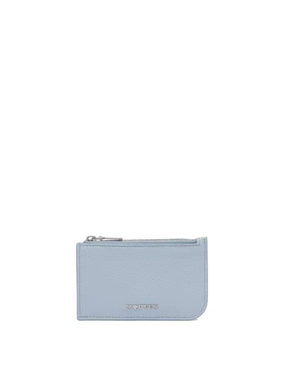 Alexander Mcqueen Men Wallets & Card Holders In Blue