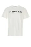 Alexander Mcqueen Logo Cotton T-shirt In Neutral