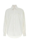 Alexander Mcqueen Poplin Shirt With Button Cuffs And Collar In White