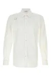 Alexander Mcqueen Men White Poplin Shirt, M Luxury Shirts For Men Darveys In White
