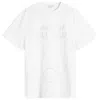 Alexander Mcqueen Alexander Mc Queen Reflected Logo T Shirt In White/silver Tone