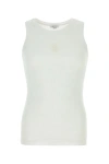 Alexander Mcqueen White Top With Upside Down Skull Embroidery On The Front In Cotton Jersey Man In White
