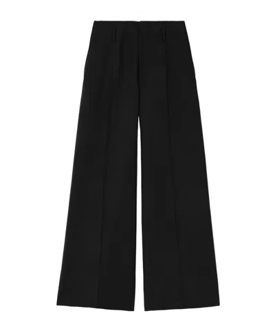 Alexander Mcqueen Men's Wide Leg Tailored Trousers In Black
