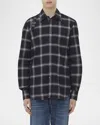 Alexander Mcqueen Twin Needle Harness Shirt Men In Lead/ivory