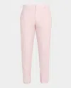 Alexander Mcqueen Men's Wool And Mohair Slim Flat-front Trousers In Pink