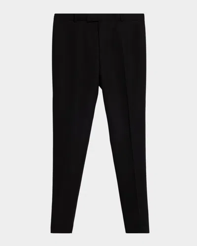 Alexander Mcqueen Men's Wool Cigarette Pants In Black
