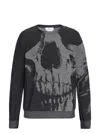 Alexander Mcqueen Skull Intarsia Wool Melange Crewneck Sweater