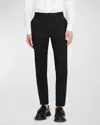 ALEXANDER MCQUEEN MEN'S WOOL GABARDINE CIGARETTE TROUSERS