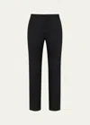 Alexander Mcqueen Tuxedo Cigarette Trousers In Black