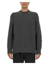Alexander Mcqueen Jacquard-trimmed Wool Sweater In Black