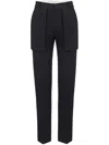 Alexander Mcqueen Exposed Pocket Barathea Trousers In Blue