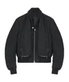 Alexander Mcqueen Mcqueen Technical Crop Bomber Jacket In Black