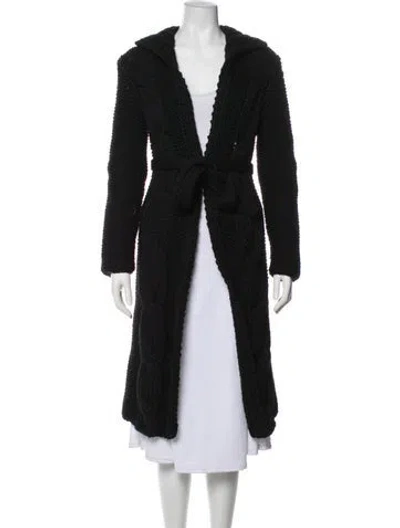 Pre-owned Alexander Mcqueen Merino Wool Coat In Black