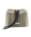 Alexander Mcqueen Women Two-tone Leather And Tulle Nebula Crossbody Bag In Black