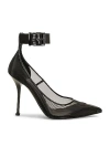 Alexander Mcqueen Punk Ankle Strap Pump In Black