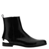 Alexander Mcqueen Leather Ankle Boots In Black