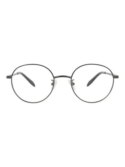 Alexander Mcqueen Metal Round/oval Unisex Optical Frames In Black