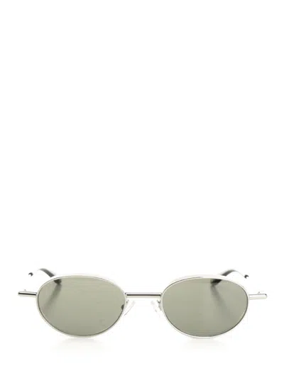 Alexander Mcqueen Eyewear Oval Frame Sunglasses In Metallic