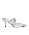 Alexander Mcqueen Metallische Mules In White
