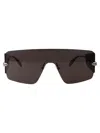 Alexander Mcqueen Metallic Grey Sunglasses In Gray