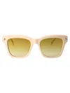 Alexander Mcqueen Ch0259s Rectangle Acetate Sunglasses In Neutral