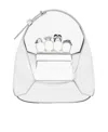 Alexander Mcqueen Mini Jewel Skull Metallic Top-handle Bag In White