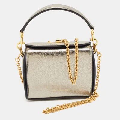 Pre-owned Alexander Mcqueen Metallic Leather Mini Box Bag